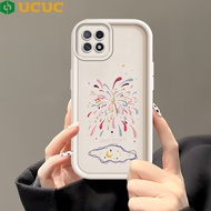 UCUC Softcase Casing hp Untuk OPPO Reno5 5G 8T A31 A33 A52 A53 A54 A57 A58 A77S A78 A92 2020 2021 5G kembang api Pattern Soft Silicone Square Ladder Phone Casing Full Cover Camera Shockproof Protection Rubber Case