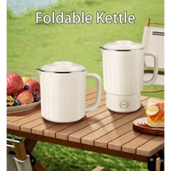 SG Ready Stock 800ML Kettle Portable Electric Kettle Stainless Steel Travel Kettle Outdoor Camping B