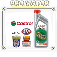 Castrol ACTIV 4T 20W-40 Continuous Protection for 4-Stroke Motorcycles MINYAK HITAM OIL STP OIL TREA