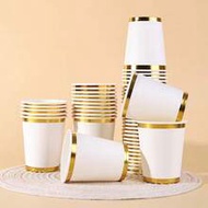 10/20/50/90pcs Disposable Black Party Cups, 9oz Paper Cups, Beverage Cups, Cold Drink Cups, Coffee C