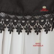 RATU KAMEELA - Bergo Hijab Instan Kerudung Putih Haji & Umroh Bahan Katun Paris Bordir Mewah