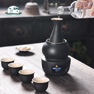 [Garende] Ceramic Sake Set with Warmer Pot 4 Cups Sake Bottle Warming Bowl Creative