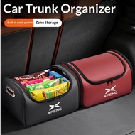 Car Seat Organizer Storage Bag Trunk Storage Box Organizer Stowing Tidying Container Bag Leather Mat