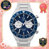 TIMEX Q TIMEX x Continental Chrono Watch Quartz 100M Water Resistant Mineral Glass Blue Dial TW2Y559