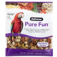 Zupreem Pure Fun Parrot (2lb / 907g) สูตรผลไม้+ผัก+เมล็ดธัญพืช สำหรับนกใหญ่ มาคอว์ อมาซอน กระตั้ว เกรย์ ส่งไว