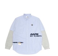 放AAPE Moonface panelled layered shirt L-size 恤衫外套