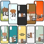 Cover Samsung Galaxy S21 Ultra Plus S21+ FE S21FE A12 4G Casing Soft DA78 We Bare Bears Cartoon funny Silicone Phone Case B