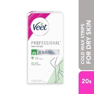 VEET Wax Strip Leg & Body Dry Skin 20s - Ready-to-Use Hair Removal