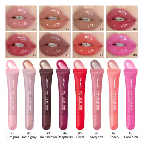 Moisturizing Lip Gloss Long Lasting Waterproof Mirror Shine Transparent Color Lip Glaze Gel Hydratin