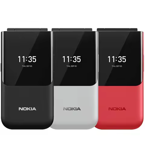 Nokia 2720 4G Flip 2SIM 2.8-inch 1500mAh Bluetooth 3.5mm Headphone Jack WiFi Dual Core Snapdragon 20