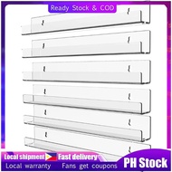 6pcs/ 4pcs acrylic wall mounted shelf nail polish holder book organizer15" invisible wall mounted ha