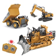 Remote Control Bulldozer Alloy Dump Truck Children's Toys Toy Tank Backhoe Can Dig And Scoop Soil Th