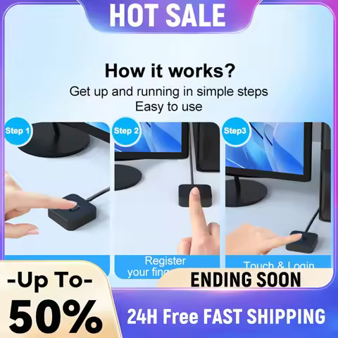 USB Fingerprint Reader For Windows Hello Fingerprint Reader Biometric Fingerprint Login Reader for W