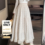 (LIVE STREAM SALE) Casual Ditsy Floral Ruffle Skirts for Women LNA60317 Rok Rumbai Kasual Motif Bung