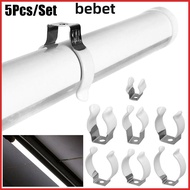 BEBET 5Pcs Spring Terry Clip, With Rubber Protection Fixing Clips Lamp Tube Clip,  Base Tool Clamp H