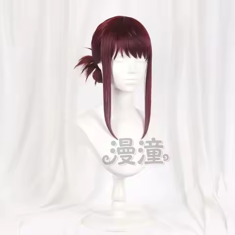 Cosplay Wig Miss Yamada Smoking Behind The Supermarket With You Wine Red Updo Synthetic Hair
