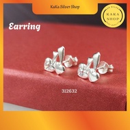925 Silver CZ White Stones Love Earring (312632) | Subang Hati Batu CZ Putih Perak 925 |
