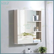 Toilet Mirror Cabinet Alumimum Bathroom Mirror Cabinet Wall-Mounted Bathroom Aluminum Mirror Box Hidden Bathroom Cabinet Mirror with Shelf