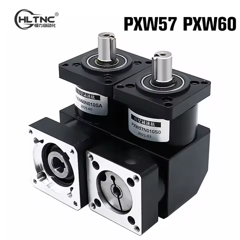 Nema23 Nema24 PXW57 PXW60 Right Angle Planetary Gear Reducer With Reduction Ratio 4 5 6 10 For CNC 5