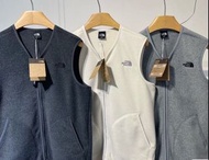 韓國預訂 3色可選 The North Face 刺繡logo 抓絨拉鍊外套背心