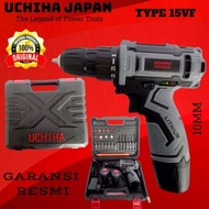 mesin bor set mata tanpa kabel 20v bor baterai cordless drill UCHIHA