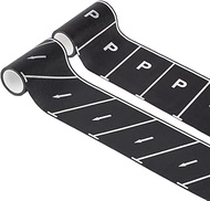 PH PandaHall Road Tape Stickers 2.9 Inch Wide Parking Spot Tape 2 Styles Car Track Tapes Black Roadw