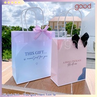 Cute Gift Bag with Bow and Meaningful Message for Cosmetic Gifts, Handmade Accessories for Extremely