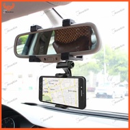 ที่วางโทรศัพท์ในรถอเนกประสงค์360องศาสำหรับ Apple iPhone Samsung GPS แท่นวางโทรศัพท์มือถือกระจกมองหลังติดรถยนต์ที่วางโทรศัพท์