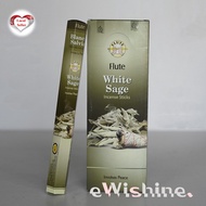 1 Box of Flute White Sage Indian Incense Joss Sticks (6 packets = 120 sticks)