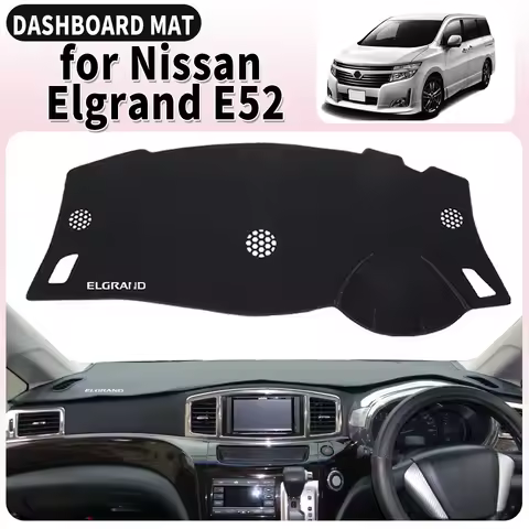 fit for Nissan Elgrand E52 white logo RHD Car Dashmat Dashboard Cover Pad Accessories DashMat Sunsha
