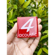 MERAH RED 4 ACOUSTIC EMBLEM | LABEL 4 ACOUSTIC RED | RED ACOUSTIC LOGO 4 | LABEL LABEL