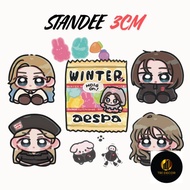 (3cm) Standee Aespa Karina Winter NingNing Giselle ver Birthday model printed with kpop idol group