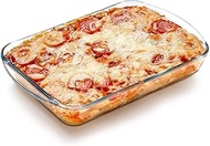 NUTRIUPS 1.8Quart Glass Baking Dishes for Oven, 12x7x2in Tempered Glass Lasagna Baking Dish, Rectang