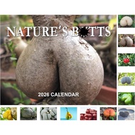 Hadiah Lucu - Kalendar 2026, Kalendar White Elephant Gifts 2026, Kalendar Dinding Nature's B**ts, JA