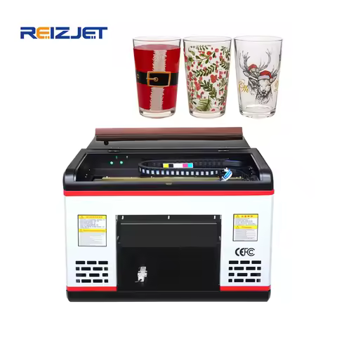 Reizjet Small 3D Cylinder Digital A3 Phone Case UV Printer Socks Nylon Bag Balloon Printing Machine 