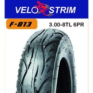 TIRE 3.00-8 TUBELESS 6PLY VELOSTRIM F-813 (E-BIKE)