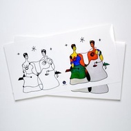 魔幻抽象彩色芙烈達卡蘿紋身貼紙 原創動物刺青設計飾物 防水防敏