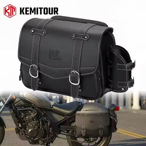 Motorcycle Saddlebag 15L Side Luggage Tool Bag for Honda Rebel CMX 500 300 250 1100 for Kawasaki W40