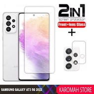 2 INC PACKAGE 1 Tempered Glass SAMSUNG A73 5G 2022 Anti-Scratch Clear Glass