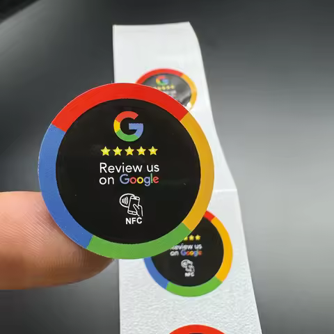 NFC Tags Review Us On Google NFC Tap Review Sticker Tags 30mm Waterproof Google Review Sticker 13.56