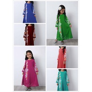 Baju Raya Budak Muslimah Jubah Long Dress Modern Batik Raya Dress