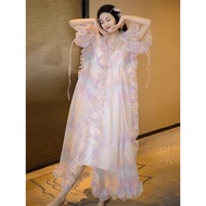 Colorful Wedding Dress Female Bride High-Engagement Engagement Dress Running Princess Puff Sleeve Pu