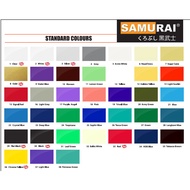 SAMURAI SPRAY STANDARD COLOURS 1 -1/128 CLEAR - 3/124 SILVER - 5 - 6 - 7 - 8/123 GOLD - 9 - 10/38 - 