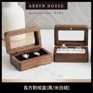 Ready Stock Rectangular Ring Box [Dual Card Slots] ER0706▸Jewelry Storage Box▸Proposal Ring Box▸Sing