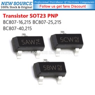 [20pcs] BC807-16,215 BC807-25,215 BC807-40,215 5AW 5BW 5CW SOT23 PNP Power Transistor SMD Chip Triod