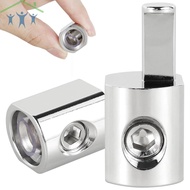 2Pcs Amp Input Reducer Metal Nickel-Plated 6061 Aluminum Power Ground Wire Reducer for Car Auto SHOP
