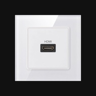 FIKO Multimedia HD HDMI Display Socket USB Interface AUDIO AUDIO Interface 86 Type Tempered Glass