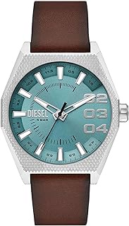 Diesel Scraper Men's Watch with Stainless Steel Bracelet or Leather Band