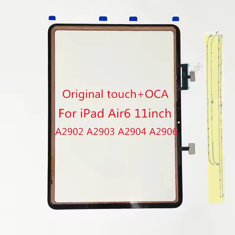 Ori New Digitizer Glass Touch With OCA Frame Sticker For iPad Air 6 11 inch A2902 A2903 A2904 A2906 