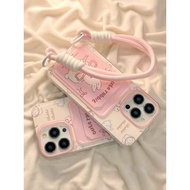 HP Cute Rabbit Bow Strap Casing Samsung S25 Fe A17 5G A07 A56 5G A26 A36 5G A56 5G A26 A06 5G A36 5G